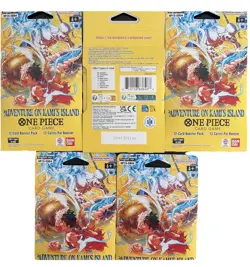 One Piece Op15 Adventure On Kamis Island Sleeved Booster Pack Lot of 5x2 IN HAND - Image 2