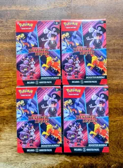 Pokemon TCG Scarlet & Violet Destined Rivals Booster Bundle Lot of 4 Sealed - Image 1