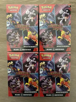 Pokemon Destined Rivals Booster Bundle Lot of 4 BRAND NEW + SEALED - Image 1