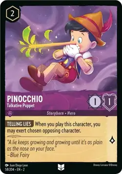Pinocchio-Talkative Puppet 58/204 Rise of the Floodborn Non-Foil Disney Lorcana - Image 1