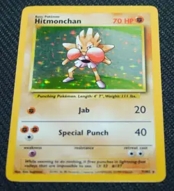Hitmonchan 7/102 Holo Rare Unlimited Base Set 1999 - Pokemon Card TCG (NM) - Image 3