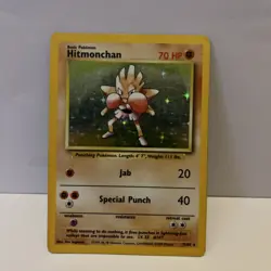 Pokemon TCG Hitmonchan Base Set 7/102 Holo Unlimited Holo Rare - Image 1