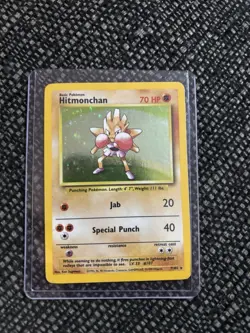 Pokemon TCG Hitmonchan Base Set 7/102 Holo Unlimited Holo Rare (LP) - Image 3