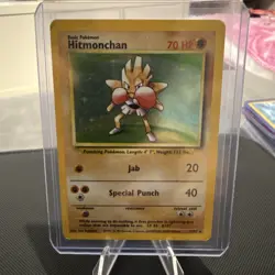 Pokemon TCG Hitmonchan Base Set 7/102 Holo Unlimited Holo Rare - Image 1
