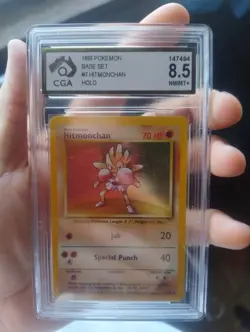 Pokemon TCG Hitmonchan Base Set 7/102 Holo Unlimited Holo Rare - Image 1