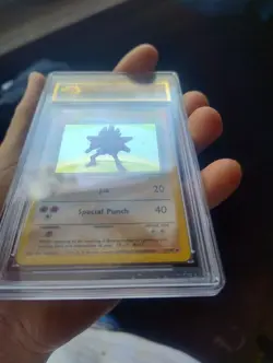Pokemon TCG Hitmonchan Base Set 7/102 Holo Unlimited Holo Rare - Image 2