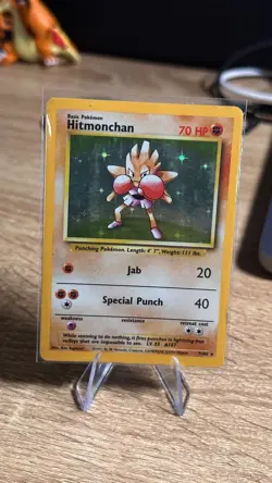 Pokemon TCG Hitmonchan Base Set 7/102 Holo Unlimited Holo Rare - Image 3