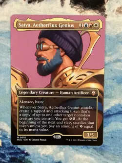 MTG Borderless Mythic Rare Satya, Aetherflux Genius #15 - MH3 Commander - NM - Image 1