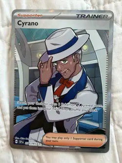 Pokemon TCG Cyrano Trainer Surging Sparks Ultra Rare Card 230/191 - Image 1