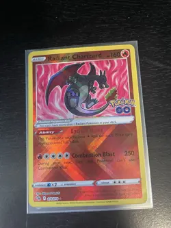 Radiant Charizard 011/078 Pokemon GO Ultra Rare Holo Set Shiny Pokemon Card TCG - Image 4