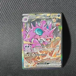 Pokemon Team Rocket's Nidoking EX 216/182 Full Art Card NM-Mint Condition - Image 1