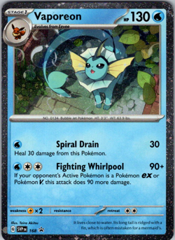 Vaporeon (Cosmos Holo) Promo Normal SV: Scarlet & Violet Promo Cards SVP168 NM - Image 1