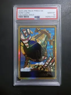 One Piece Card Game TCG PRB02 Kalgara Gold Don!! PSA 10 - Image 1