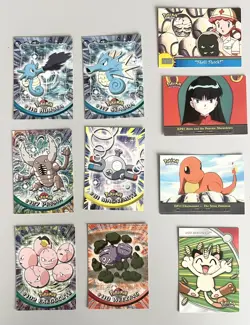 Vintage Topps Pokemon Cards Lot Of 10 Meowth Pinsir Horsea Seadra Weezing - Image 1