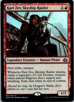 Magic the Gathering Kari Zev, Skyship Raider Foil Aether Revolt MTG - Image 1
