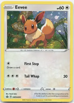 Eevee Promo SWSH: Sword & Shield Promo Cards SWSD Colorless Holofoil SWSH095 LP - Image 1