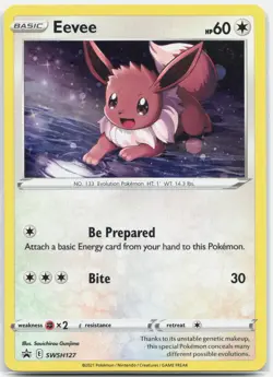 Eevee Promo SWSH: Sword & Shield Promo Cards SWSD Colorless Holofoil SWSH127 NM - Image 1