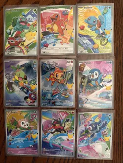 Pokemon 2026 First Partner Illustration Collection Series 1 Promos Set 9 Cards - Image 1