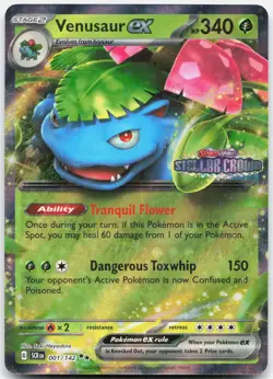 Venusaur ex (Stellar Crown Stamp) Miscellaneous Cards & Products 001/142 NM - Image 1