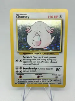 Chansey – 3/102 Base Set Pokemon Card WOTC 1999 – Rare Holo - Image 1