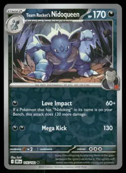 Team Rocket's Nidoqueen 116/182 Reverse Holo Destined Rivals Pokemon TCG card - Image 1