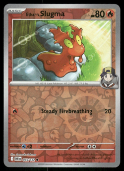 Ethan's Slugma 035/182 Reverse Holo Destined Rivals Pokemon TCG trading card - Image 1