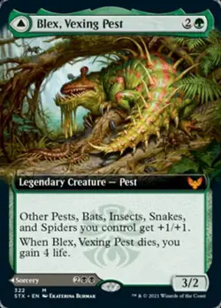 Blex, Vexing Pest / Search for Blex (Extended Art) - Near Mint MTG Strixhaven - Image 1