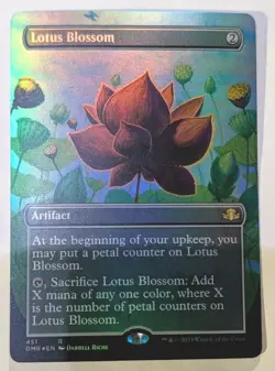 Lotus Blossom (Borderless) Dominaria Remastered Foil - MTG RARE - Image 1