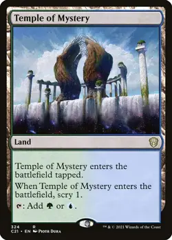 1x Temple of Mystery NM Eng MTG - Commander 2021 - Image 1