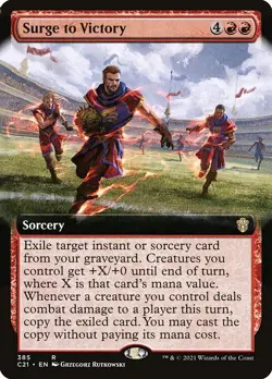 1x Surge to Victory - Extended Art NM Eng MTG - Commander 2021 - Image 1