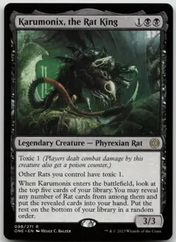 Karumonix, the Rat King Phyrexia: All Will Be One 98 NM R - Image 1