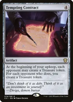 1x Tempting Contract NM Eng MTG - Commander 2021 - Image 1