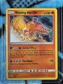 Pokemon Shining Ho-Oh SM70 Promo Holo 130HP Fire Blast Golden Wing Ability 2017 - Image 1