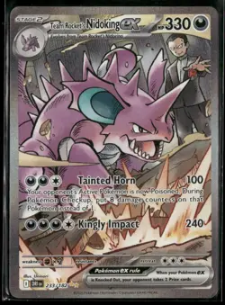 2025 Pokemon Destined Rivals Rocket's Nidoking Ex Special Illustration Rare #233 - Image 1