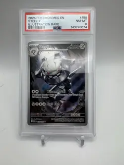 Pokemon Steelix Me01: Mega Evolution 150/132 Illustration Rare Holo PSA 8 - Image 1