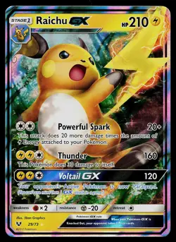 Pokemon Card - Raichu GX Shining Legends 29/73 Ultra Rare - Image 1