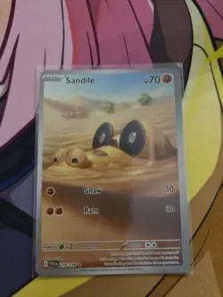 Sandile Secret Rare 216/198 Scarlet & Violet Base Set Pokemon TCG Illustration - Image 1