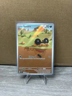 Pokemon TCG Sandile Illustration Rare Holo Card 135/086 English Sv: Black Bolt - Image 1