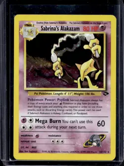 2000 Pokemon Gym Challenge Sabrina's Alakazam Holo #16/132 - Image 1