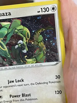 POKEMON RAYQUAZA SWSH029 BLACK PROMO STAR COSMOS HOLOFOIL WITH SWIRL NM CARD - Image 3