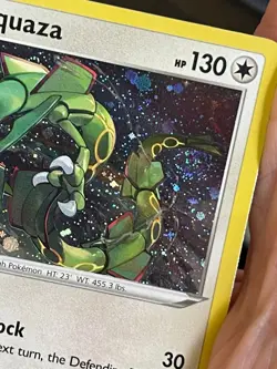 POKEMON RAYQUAZA SWSH029 BLACK PROMO STAR COSMOS HOLOFOIL WITH SWIRL NM CARD - Image 4