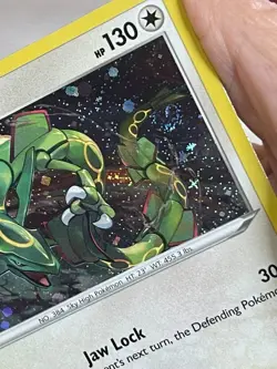POKEMON RAYQUAZA SWSH029 BLACK PROMO STAR COSMOS HOLOFOIL WITH SWIRL NM CARD - Image 5
