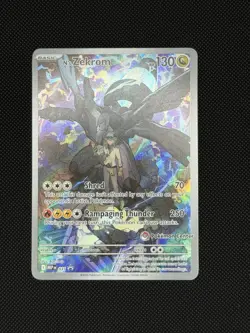 Pokemon N's Zekrom Promo Holo Basic 130 HP Card 031 Pokemon Center Stamp - Image 1