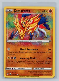 Pokemon Zamazenta SWSH04: Vivid Voltage 102/185 Near Mint NM - Image 1