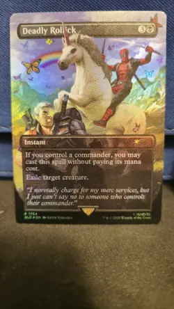 x1x FOIL Deadpool MTG Secret Lair Card: Deadly Rolick (Foil) - Image 1