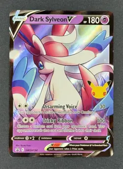 Dark Sylveon V SWSH134 Pokemon TCG 2021 Sword & Shield Black Star Promo English - Image 1