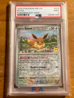 2025 Pokemon PRE EN Eevee Pokemon Day 2025 #074/131 PSA 9 MINT - Image 1
