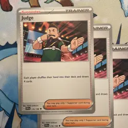 4x Judge 176/198 Scarlet & Violet Base Pokemon TCG - Trainer Playset - Image 2