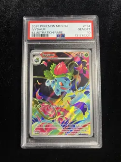 PSA GEM MT 10 Ivysaur 134 Pokemon Mega Evolution English 2025 - Image 1
