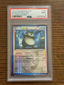 2013 Pokemon B&W Plasma Storm #101 Snorlax Reverse Foil PSA 9 - Image 1